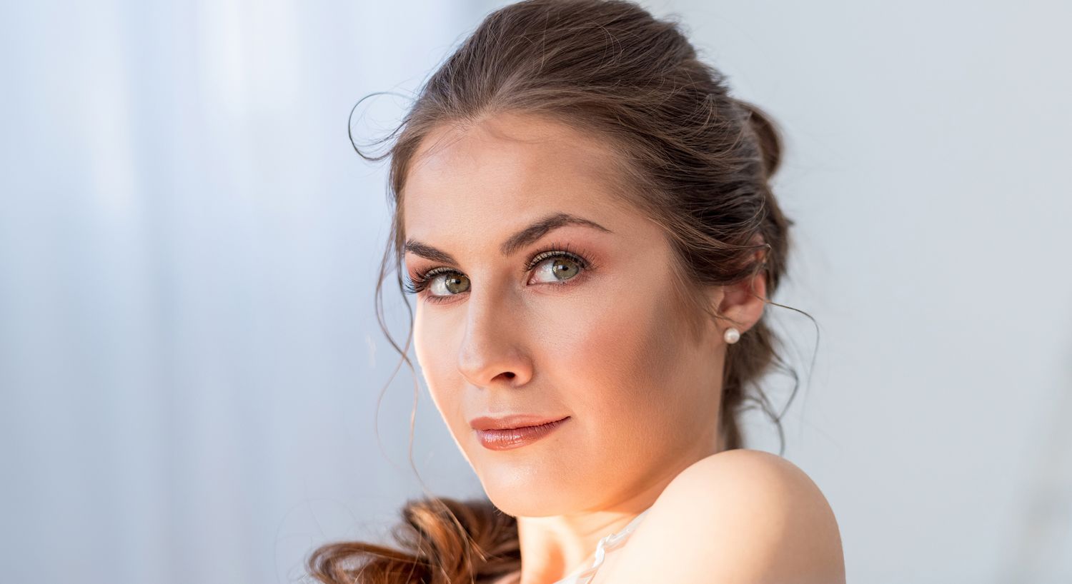 Portrait of a woman with beautiful features.